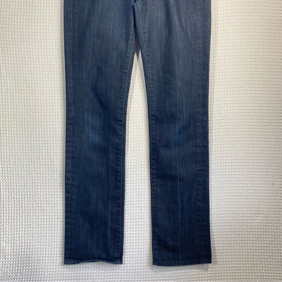 7 For All Mankind TALL Jeans Dark Wash Denim Straight Leg USA Made Women’s Sz 28 - Picture 6 of 15
